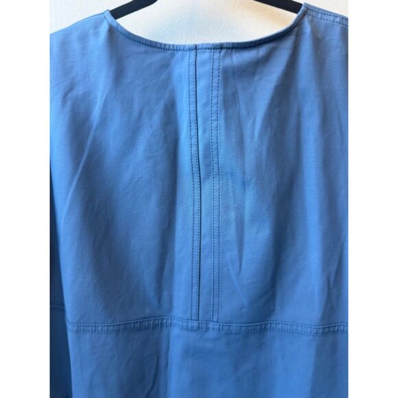 Lafayette 148 NY Collarless Zip Jacket Majolica Blue 3X NWT $598 Stretch Cotton - Picture 8 of 11